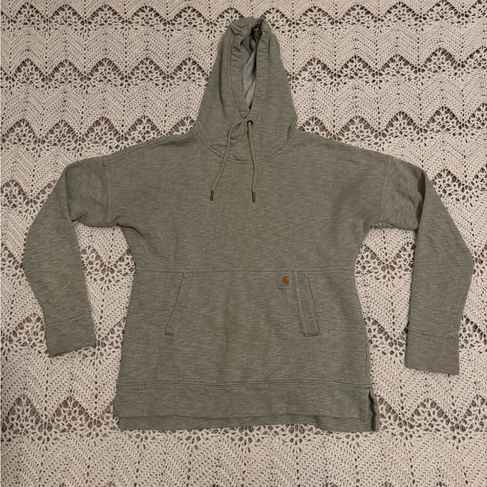 Carhartt Sweater Women’s Extra Small Green Relaxed Outdoor Sweatshirt Hoodie